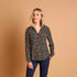 Emerco Long Sleeve Smudge Spot Print Collar Blouse – 021000EW